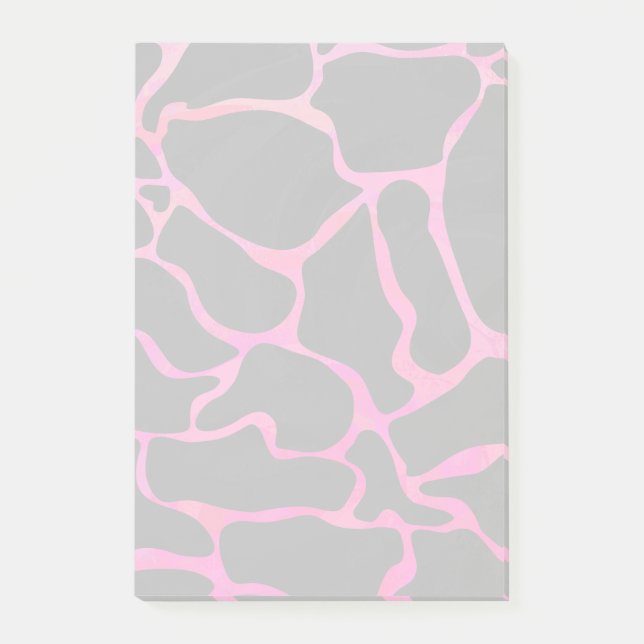Giraffe Shock rosa och svart utskrift Post-it Block (Framsida)