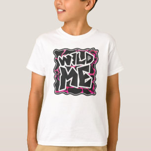 Giraffe Shock rosa och svart utskrift T-shirt