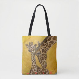 Giraffe Shopping Tote Mor och Child Tygkasse