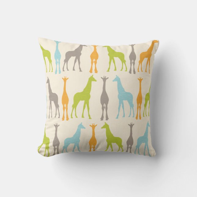 Giraffe Silhouette Nursery Pillow Kudde (Framsida)