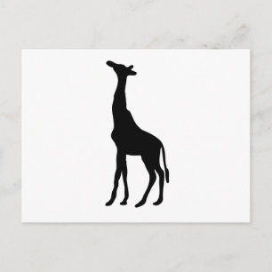 Giraffe Silhouette Vykort