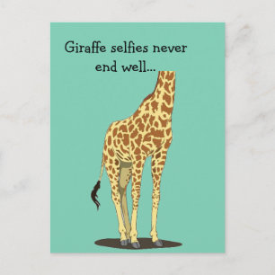 Giraffe själves slutar aldrig bra... vykort