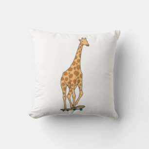 Giraffe Skater Skateboard Kudde