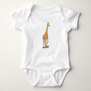 Giraffe Skater Skateboard T Shirt