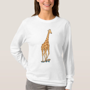 Giraffe Skater Skateboard T Shirt