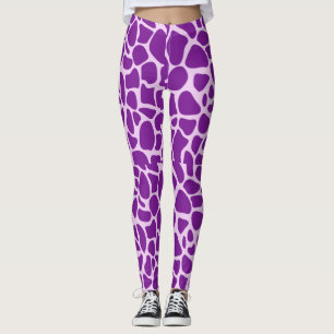 Giraffe Skin Lila Struktur Leggings