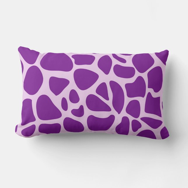 Giraffe Skin Lila Struktur Lumbarkudde (Framsida)