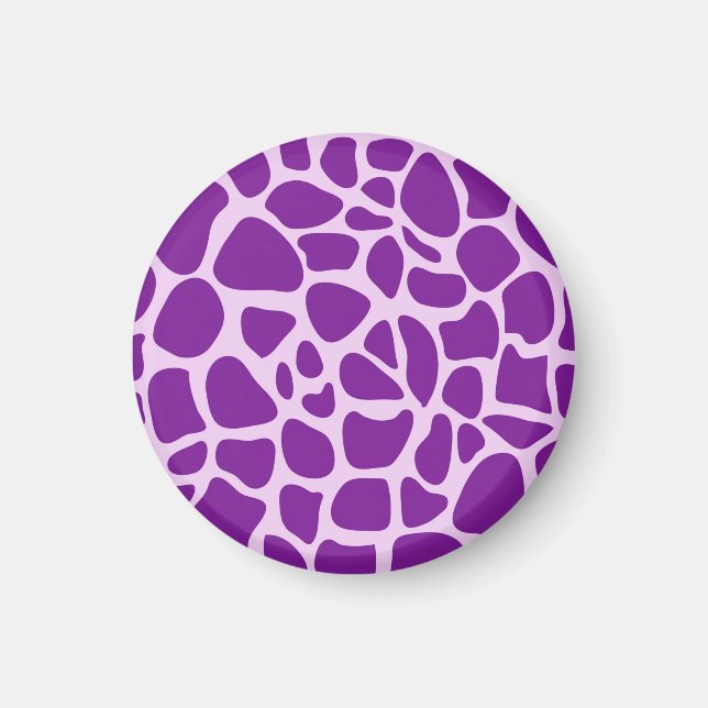 Giraffe Skin Lila Struktur Magnet (Framsidan)