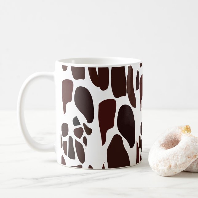 Giraffe Skin Mönster Kaffemugg (Med munk)
