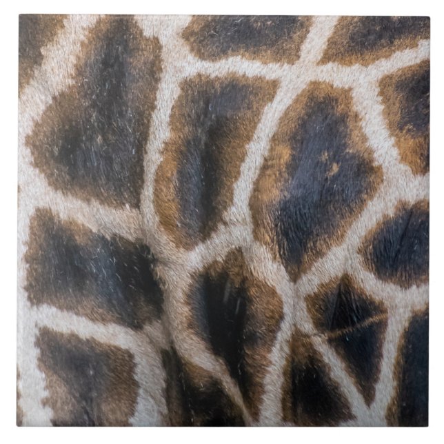 Giraffe skin mönster-upp, keramisk bricka kakelplatta (Framsidan)