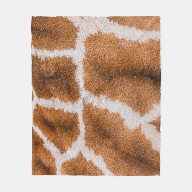 Giraffe Skin: Realistiskt djur Struktur Fleecefilt (Framsidan)