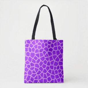 Giraffe Skin Struktur Lila Färg Mönster Tygkasse