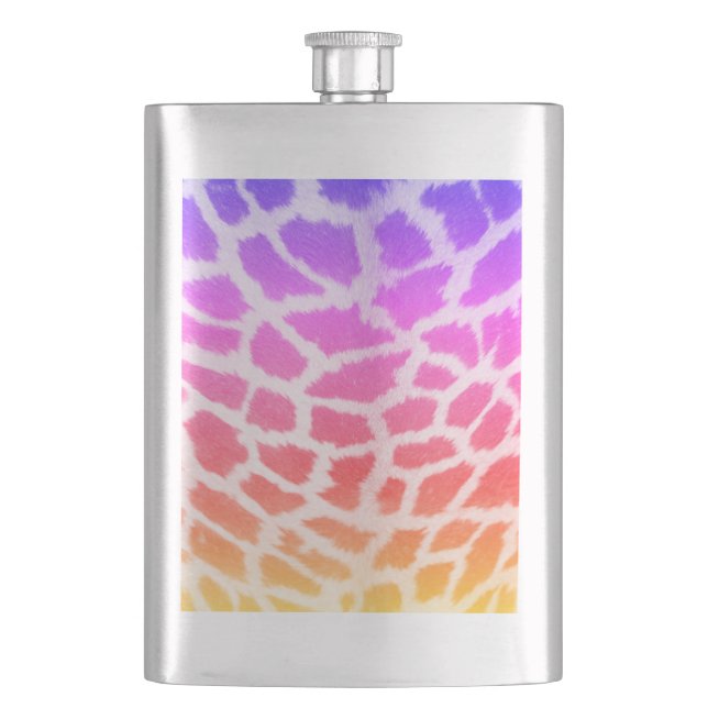 Giraffe Skin Struktur Rainbow Färg Mönster Fickplunta (Framsidan)