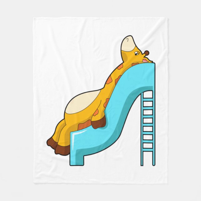 Giraffe Slide Fleecefilt (Framsidan)