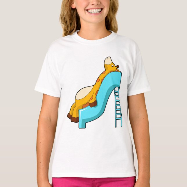 Giraffe Slide T Shirt (Framsida)