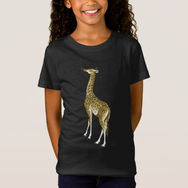 Giraffe Småbarn Ruffle Tee Shirt (Framsida)
