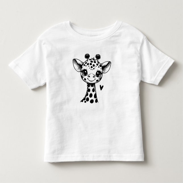 Giraffe Småbarn T-Shirt (Framsida)