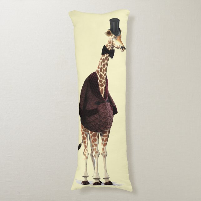 Giraffe Smoking Jacka Kroppskudde (Framsidan Vertikal)