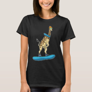 Giraffe Snowboard Winter sport T Shirt