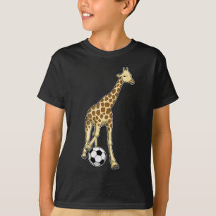Giraffe Soccer-spelare T Shirt