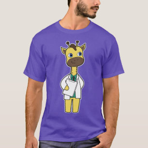 Giraffe som Doktor med Anteckningsblock T Shirt