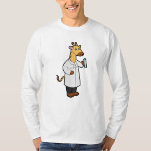 Giraffe som Doktor med provrör T Shirt