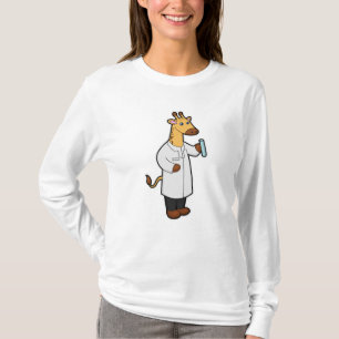 Giraffe som Doktor med provrör T Shirt