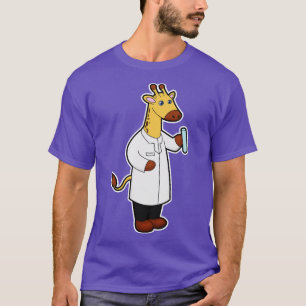 Giraffe som Doktor med provrör T Shirt