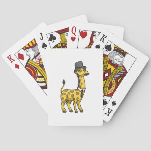 Giraffe som gentleman med Hat, Tie och Mustache Casinokort