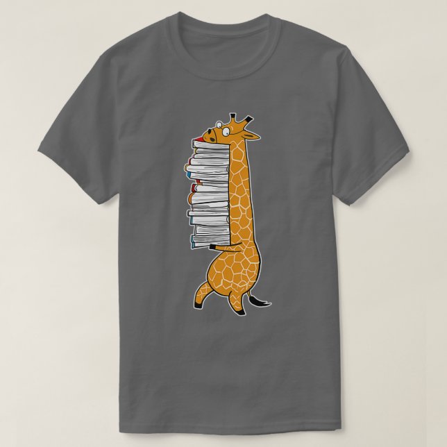 Giraffe som har en stapel av telefonväskor från Bo T Shirt (Design framsida)