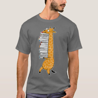 Giraffe som har en stapel av telefonväskor från Bo T Shirt