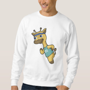 Giraffe som Joggare vid körning med huvudband Lång Ärmad Tröja