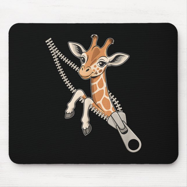 Giraffe som kommer från en Zipper Musmatta (Framsidan)