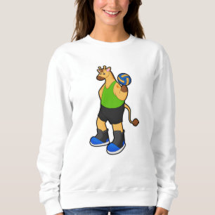 Giraffe som Volleyball-spelare med Volleyball T Shirt