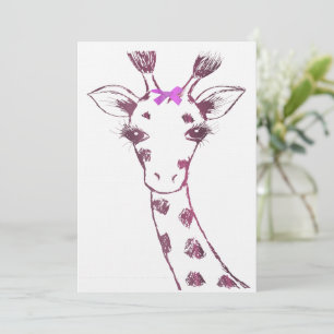 Giraffe söt sarkastisk design tack kort