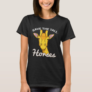 Giraffe Spara the Tall Horses Zoo Keeper T Shirt