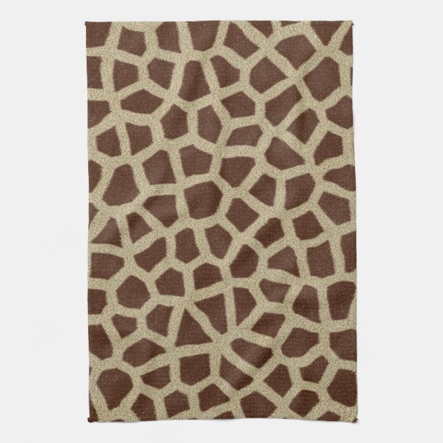 Giraffe Spot Animal Print Vild Kitchen Dish Towel Kökshandduk (Vertikal)