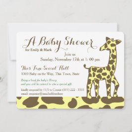 Giraffe Spots Baby Shower Inbjudningar