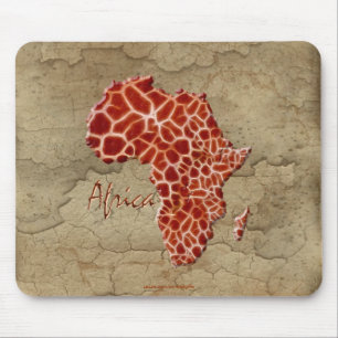 Giraffe Spots Karta av AFRIKA Wildlife Musmatta