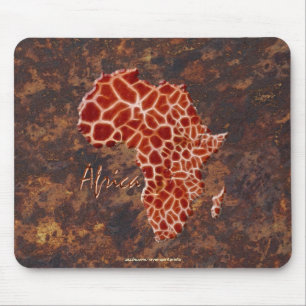 Giraffe Spots Karta av AFRIKA Wildlife Musmatta