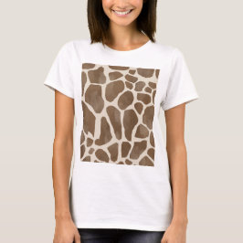 Giraffe Spots Print Mönster T Shirt