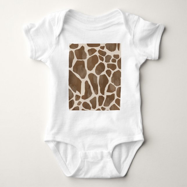 Giraffe Spots Print Mönster T Shirt (Framsida)