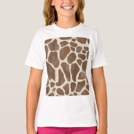 Giraffe Spots Print Mönster T Shirt
