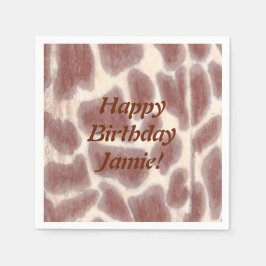 Giraffe Spots Safari Birthday Napkins Pappersservett