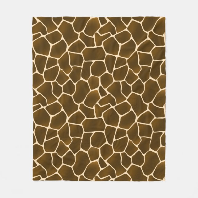 Giraffe Spots Vild Safari Stil Animal Skin Fleecefilt (Framsidan)