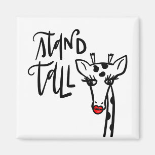 Giraffe - Stående Tall Magnet