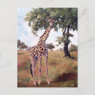 Giraffe stående vykort