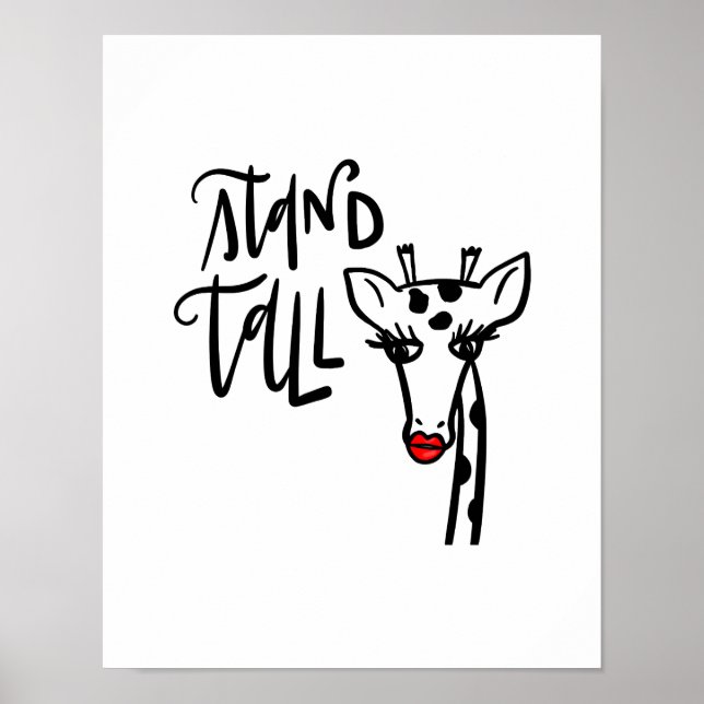 Giraffe - stand Tall Poster (Framsidan)