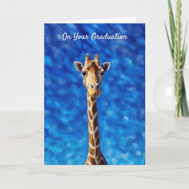 Giraffe stand Tall Studenten-kort Kort (Framsida)