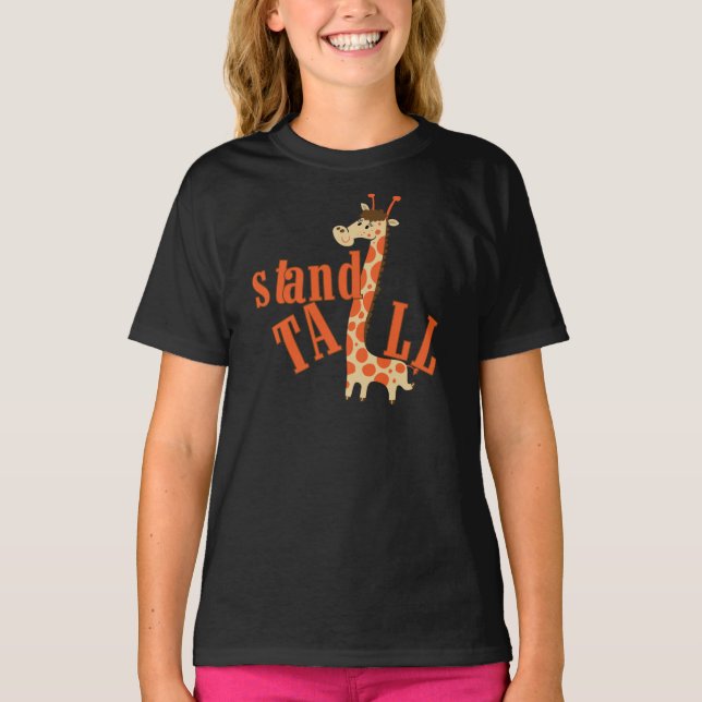 Giraffe stand Tall Tee (Framsida)